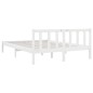 vidaXL Giroletto Bianco in Legno Massello di Pino 140x190 cm vidaXL Giroletto Bianco in Legno Massello di Pino 140x190 cm