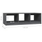 vidaXL Tavolino da Salotto Grigio 110x50x34 cm Legno Massello di Pino vidaXL Tavolino da Salotto Grigio 110x50x34 cm Legno Massello di Pino