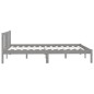 vidaXL Giroletto Grigio Legno Massello Pino 120x190cm 4FT Small Double vidaXL Giroletto Grigio Legno Massello Pino 120x190cm 4FT Small Double