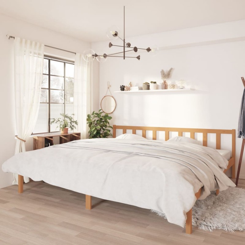 vidaXL Giroletto Miele Legno Massello di Pino 180x200cm 6FT Super King vidaXL Giroletto Miele Legno Massello di Pino 180x200cm 6FT Super King