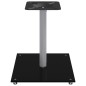 vidaXL Pedane Casse 2pz Nero Argento Vetro Temperato Design 1 Pilastro