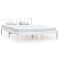 vidaXL Giroletto Legno Massello Bianco 135x190 cm 4FT6 Double vidaXL Giroletto Legno Massello Bianco 135x190 cm 4FT6 Double