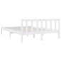 vidaXL Giroletto Bianco in Legno Massello di Pino 160x200 cm vidaXL Giroletto Bianco in Legno Massello di Pino 160x200 cm