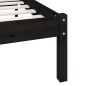 vidaXL Giroletto Nero in Legno Massello di Pino 140x200 cm