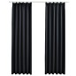 Tende Oscuranti con Ganci 2 pz Nere 140x245 cm Tende Oscuranti con Ganci 2 pz Nere 140x245 cm