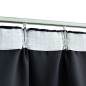 Tende Oscuranti con Ganci 2 pz Nere 140x245 cm Tende Oscuranti con Ganci 2 pz Nere 140x245 cm