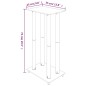 vidaXL Pedane Casse 2pz Nero Argento Vetro Temperato Design 4 Pilastri