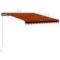 Tenda da Sole Retrattile con LED 350x250 cm Arancione e Marrone Tenda da Sole Retrattile con LED 350x250 cm Arancione e Marrone