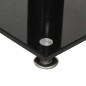 vidaXL Pedane Casse 2pz Nero Argento Vetro Temperato Design 1 Pilastro vidaXL Pedane Casse 2pz Nero Argento Vetro Temperato Design 1 Pilastro