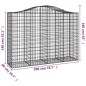 vidaXL Cesto Gabbione ad Arco 200x50x140/160 cm Ferro Zincato vidaXL Cesto Gabbione ad Arco 200x50x140/160 cm Ferro Zincato