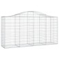 vidaXL Cesto Gabbione ad Arco 200x50x100/120 cm Ferro Zincato vidaXL Cesto Gabbione ad Arco 200x50x100/120 cm Ferro Zincato