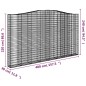 vidaXL Cesto Gabbione ad Arco 400x30x220/240 cm Ferro Zincato vidaXL Cesto Gabbione ad Arco 400x30x220/240 cm Ferro Zincato
