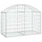 vidaXL Cesto Gabbione ad Arco 100x50x60/80 cm Ferro Zincato vidaXL Cesto Gabbione ad Arco 100x50x60/80 cm Ferro Zincato