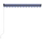Tenda da Sole Retrattile Manuale 300x250 cm Blu e Bianca Tenda da Sole Retrattile Manuale 300x250 cm Blu e Bianca