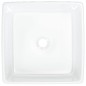 vidaXL Lavandino Bianco 37x37x13 cm in Ceramica Quadrato