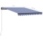 Tenda da Sole Retrattile Manuale 300x250 cm Blu e Bianca Tenda da Sole Retrattile Manuale 300x250 cm Blu e Bianca