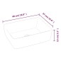 vidaXL Lavandino Bianco 48x37x13 cm in Ceramica Rettangolare vidaXL Lavandino Bianco 48x37x13 cm in Ceramica Rettangolare