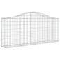 vidaXL Cesto Gabbione ad Arco 200x30x80/100 cm Ferro Zincato vidaXL Cesto Gabbione ad Arco 200x30x80/100 cm Ferro Zincato