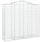 vidaXL Cesto Gabbione ad Arco 200x50x180/200 cm Ferro Zincato vidaXL Cesto Gabbione ad Arco 200x50x180/200 cm Ferro Zincato