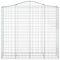 vidaXL Cesto Gabbione ad Arco 200x50x180/200 cm Ferro Zincato vidaXL Cesto Gabbione ad Arco 200x50x180/200 cm Ferro Zincato