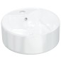 vidaXL Lavandino Bianco 40x14,5 cm in Ceramica Rotondo