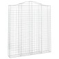 vidaXL Cesto Gabbione ad Arco 200x30x220/240 cm Ferro Zincato