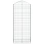 vidaXL Cesto Gabbione ad Arco 100x50x220/240 cm Ferro Zincato vidaXL Cesto Gabbione ad Arco 100x50x220/240 cm Ferro Zincato