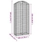 vidaXL Cesto Gabbione ad Arco 100x50x220/240 cm Ferro Zincato vidaXL Cesto Gabbione ad Arco 100x50x220/240 cm Ferro Zincato