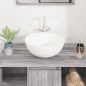 vidaXL Lavandino Bianco 36x15 cm in Ceramica Rotondo vidaXL Lavandino Bianco 36x15 cm in Ceramica Rotondo