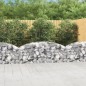 vidaXL Cesto Gabbione ad Arco 200x50x60/80 cm Ferro Zincato vidaXL Cesto Gabbione ad Arco 200x50x60/80 cm Ferro Zincato