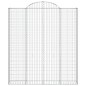 vidaXL Cesto Gabbione ad Arco 200x30x220/240 cm Ferro Zincato vidaXL Cesto Gabbione ad Arco 200x30x220/240 cm Ferro Zincato