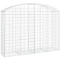 vidaXL Cesto Gabbione ad Arco 200x50x140/160 cm Ferro Zincato