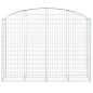 vidaXL Cesto Gabbione ad Arco 200x50x140/160 cm Ferro Zincato