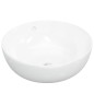 vidaXL Lavandino Bianco 44x17 cm in Ceramica Rotondo