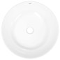 vidaXL Lavandino Bianco 44x17 cm in Ceramica Rotondo