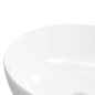 vidaXL Lavandino Bianco 44x17 cm in Ceramica Rotondo