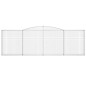 vidaXL Cesto Gabbione ad Arco 400x30x120/140 cm Ferro Zincato vidaXL Cesto Gabbione ad Arco 400x30x120/140 cm Ferro Zincato