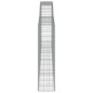 vidaXL Cesto Gabbione ad Arco 400x30x120/140 cm Ferro Zincato vidaXL Cesto Gabbione ad Arco 400x30x120/140 cm Ferro Zincato