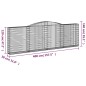 vidaXL Cesto Gabbione ad Arco 400x30x120/140 cm Ferro Zincato vidaXL Cesto Gabbione ad Arco 400x30x120/140 cm Ferro Zincato