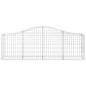 vidaXL Cesto Gabbione ad Arco 200x30x60/80 cm Ferro Zincato vidaXL Cesto Gabbione ad Arco 200x30x60/80 cm Ferro Zincato
