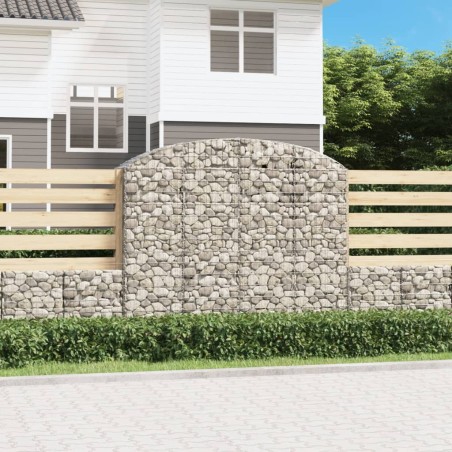 vidaXL Cesto Gabbione ad Arco 200x50x160/180 cm Ferro Zincato