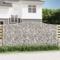 vidaXL Cesto Gabbione ad Arco 400x30x180/200 cm Ferro Zincato vidaXL Cesto Gabbione ad Arco 400x30x180/200 cm Ferro Zincato