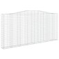 vidaXL Cesto Gabbione ad Arco 400x30x180/200 cm Ferro Zincato vidaXL Cesto Gabbione ad Arco 400x30x180/200 cm Ferro Zincato