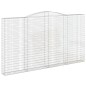 vidaXL Cesto Gabbione ad Arco 400x30x220/240 cm Ferro Zincato