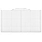 vidaXL Cesto Gabbione ad Arco 400x30x220/240 cm Ferro Zincato