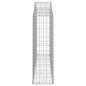 vidaXL Cesto Gabbione ad Arco 200x30x100/120 cm Ferro Zincato vidaXL Cesto Gabbione ad Arco 200x30x100/120 cm Ferro Zincato