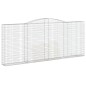 vidaXL Cesto Gabbione ad Arco 400x30x160/180 cm Ferro Zincato vidaXL Cesto Gabbione ad Arco 400x30x160/180 cm Ferro Zincato