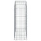 vidaXL Cesto Gabbione ad Arco 150x50x120/140 cm Ferro Zincato vidaXL Cesto Gabbione ad Arco 150x50x120/140 cm Ferro Zincato