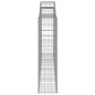 vidaXL Cesto Gabbione ad Arco 300x30x120/140 cm Ferro Zincato vidaXL Cesto Gabbione ad Arco 300x30x120/140 cm Ferro Zincato