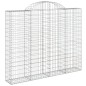 vidaXL Cesto Gabbione ad Arco 200x30x160/180 cm Ferro Zincato vidaXL Cesto Gabbione ad Arco 200x30x160/180 cm Ferro Zincato